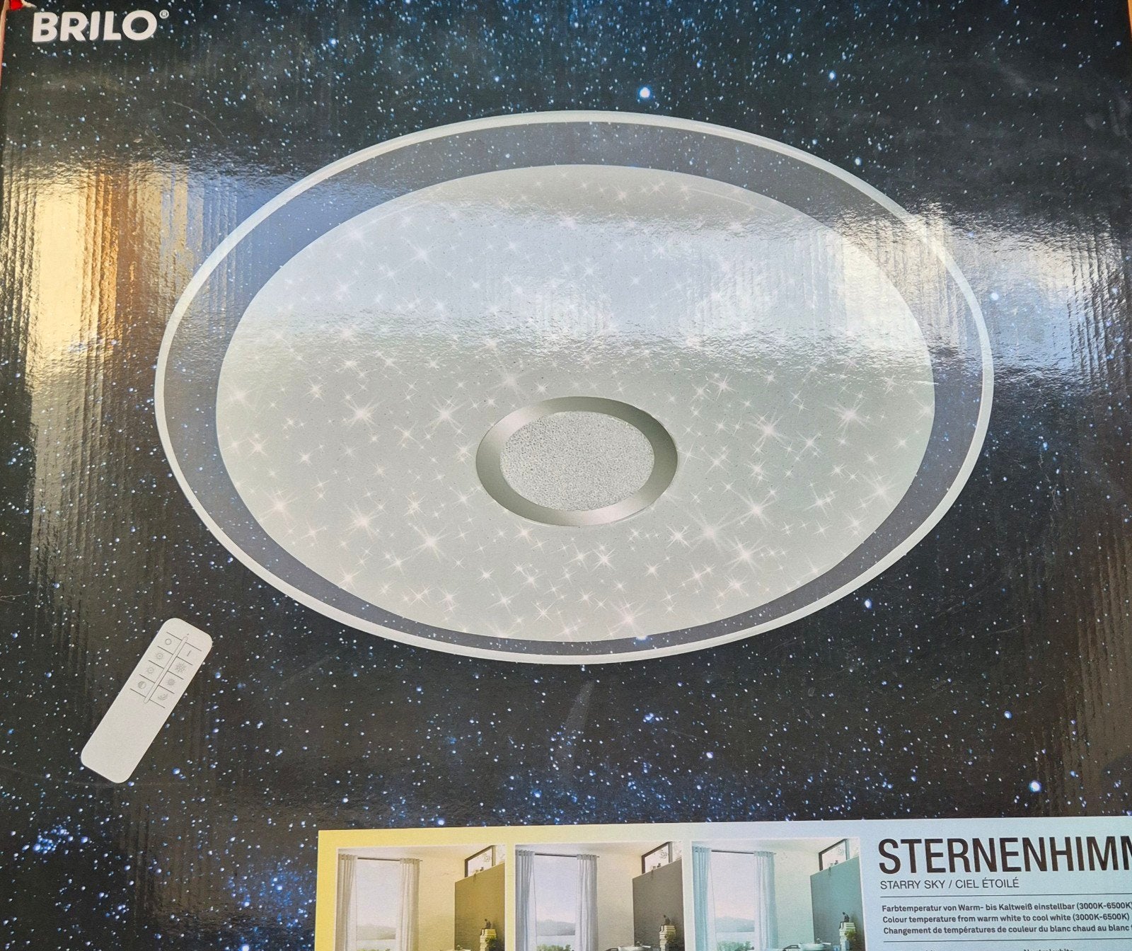 Brilo LED Plafondlamp Sterrenhemel, Dimbaar+Kleur aanpasba, Ophalen, Nieuw