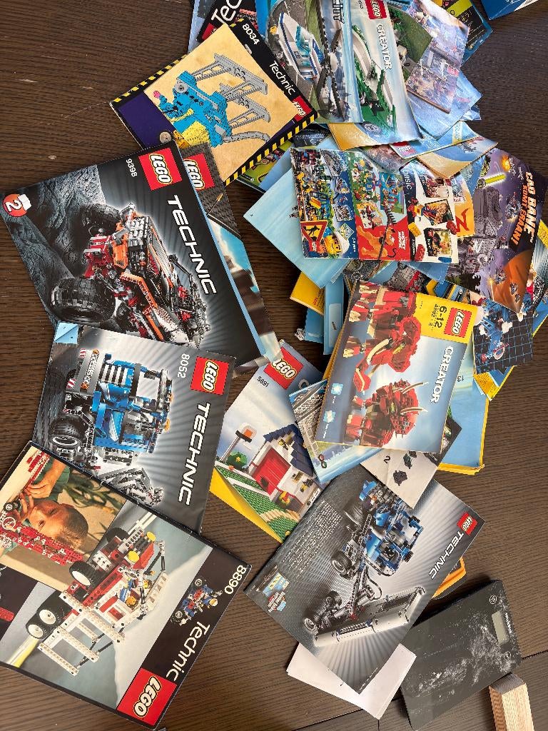LEGO | 40 kg | 67 sets met boekjes | Incl. minifigs + motors, Gebruikt, Lego, Ophalen of Verzenden, Technic