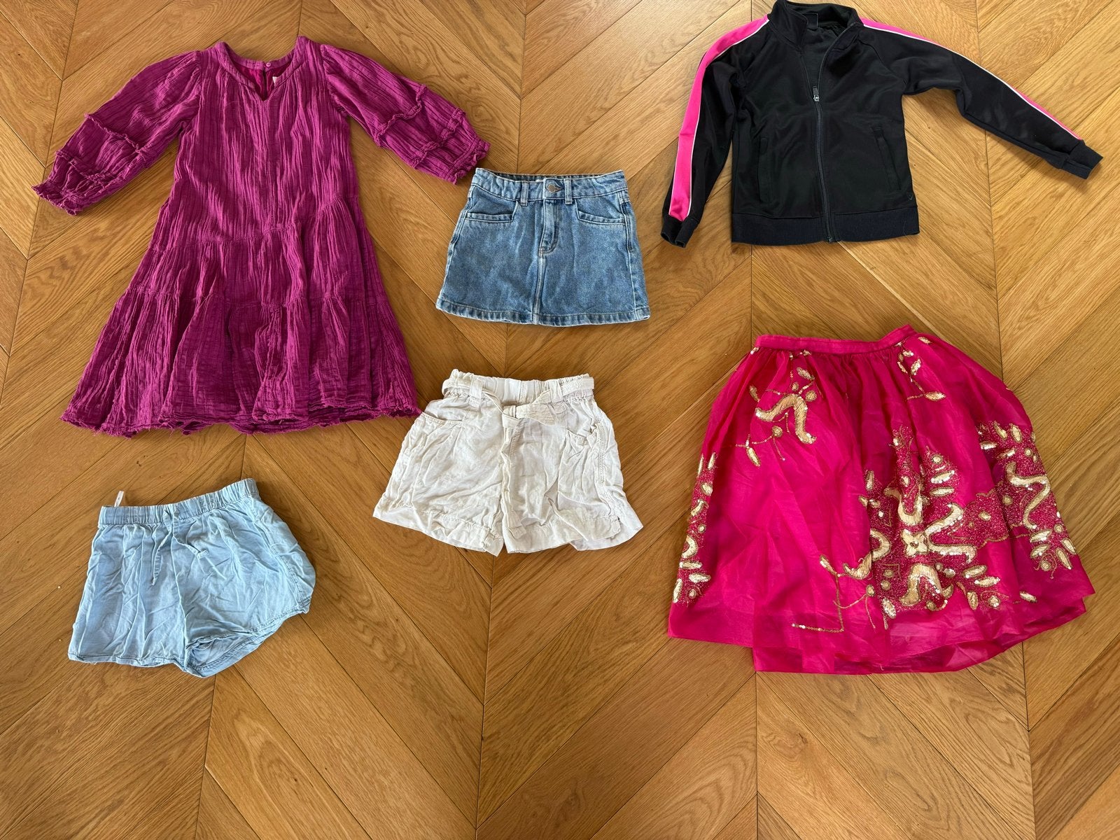 Zomerkleding meisjes maat 122/128: jurk, rokken, short, vest, Ophalen of Verzenden, Gebruikt, Meisje