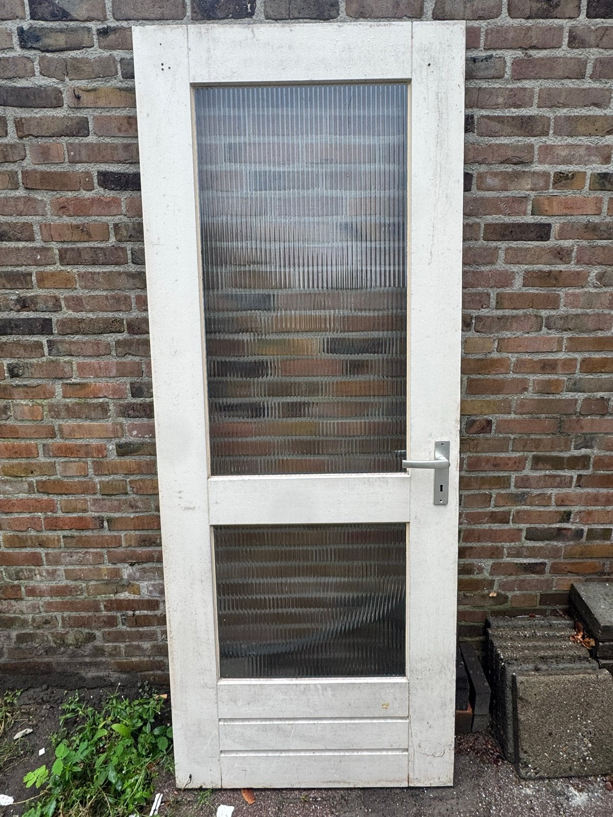 Marantie hardhouten buitendeur met slot, Ophalen, Gebruikt, 80 tot 100 cm, Buitendeur