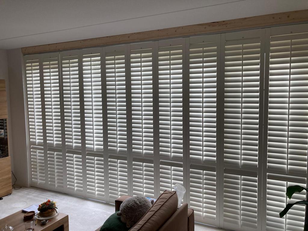 Jasno shutters 492 cm breedx 251 cm hoog, Ophalen, 200 cm of meer, Wit, Nieuw