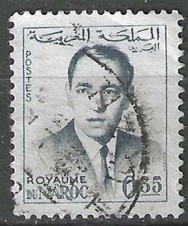 Marokko 1962-1965 - Yvert 441A - Koning Hassan - 0.35 c (ST), Postzegels en Munten, Verzenden, Marokko, Gestempeld