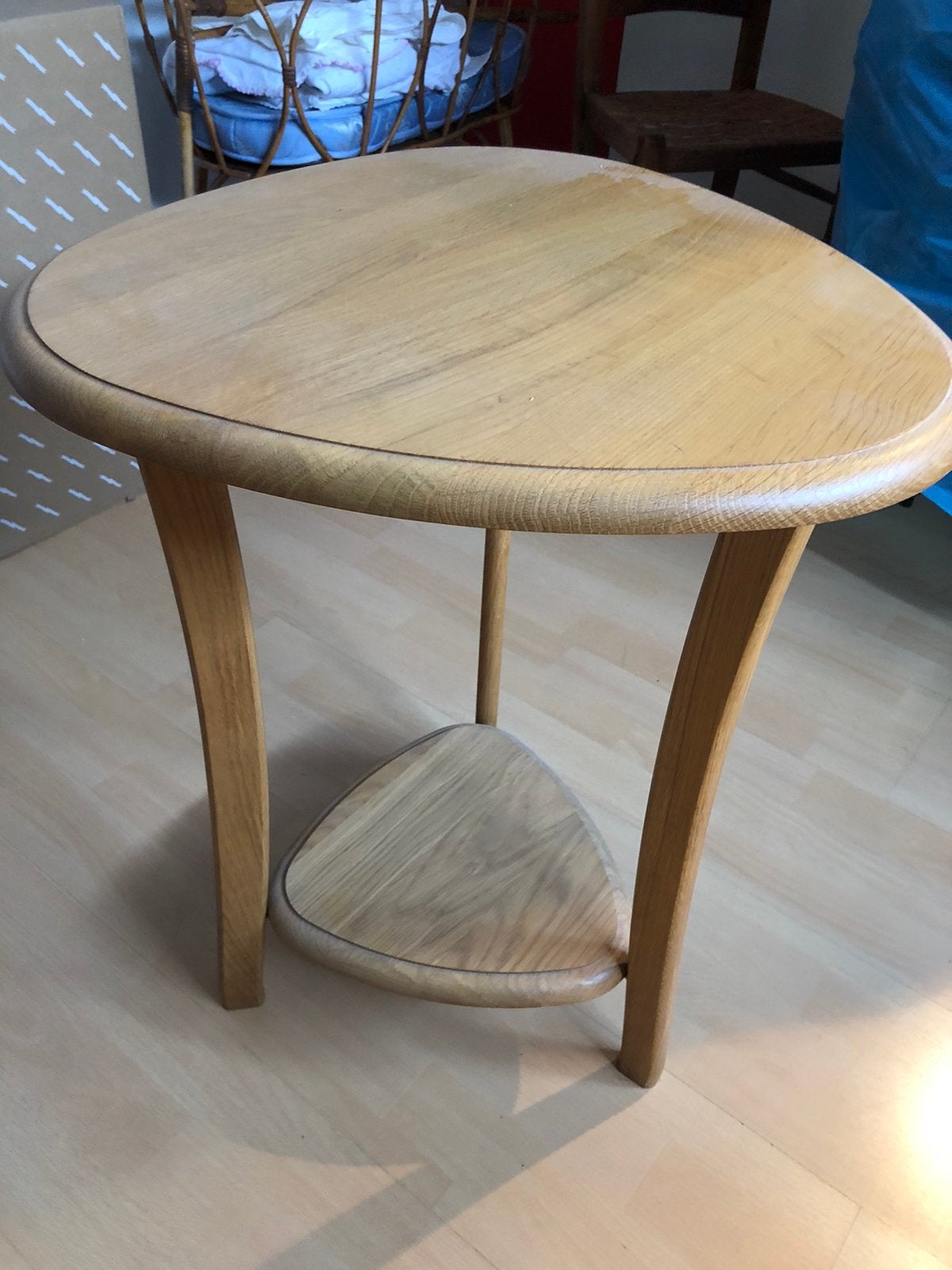 Planten / bijzettafeltje blank eiken, Huis en Inrichting, Ophalen of Verzenden, Zo goed als nieuw, Rechthoekig, Minder dan 55 cm