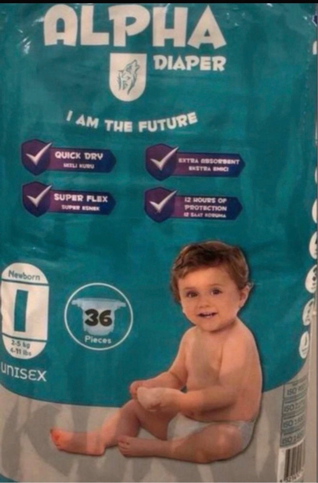 4 volle(144 stuk)pakken Alpha Diaper Newborn luiers (2-5 kg), Ophalen of Verzenden, Nieuw
