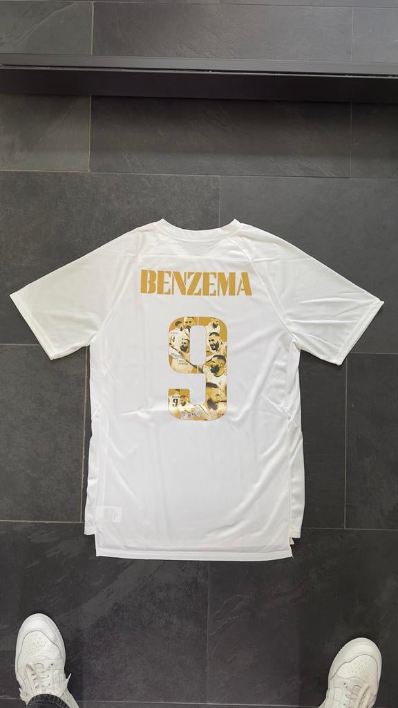 Karim Benzema Gesigneerd Jubileum Shirt - Beckett COA, Ophalen of Verzenden, Zo goed als nieuw, Buitenlandse clubs, Shirt