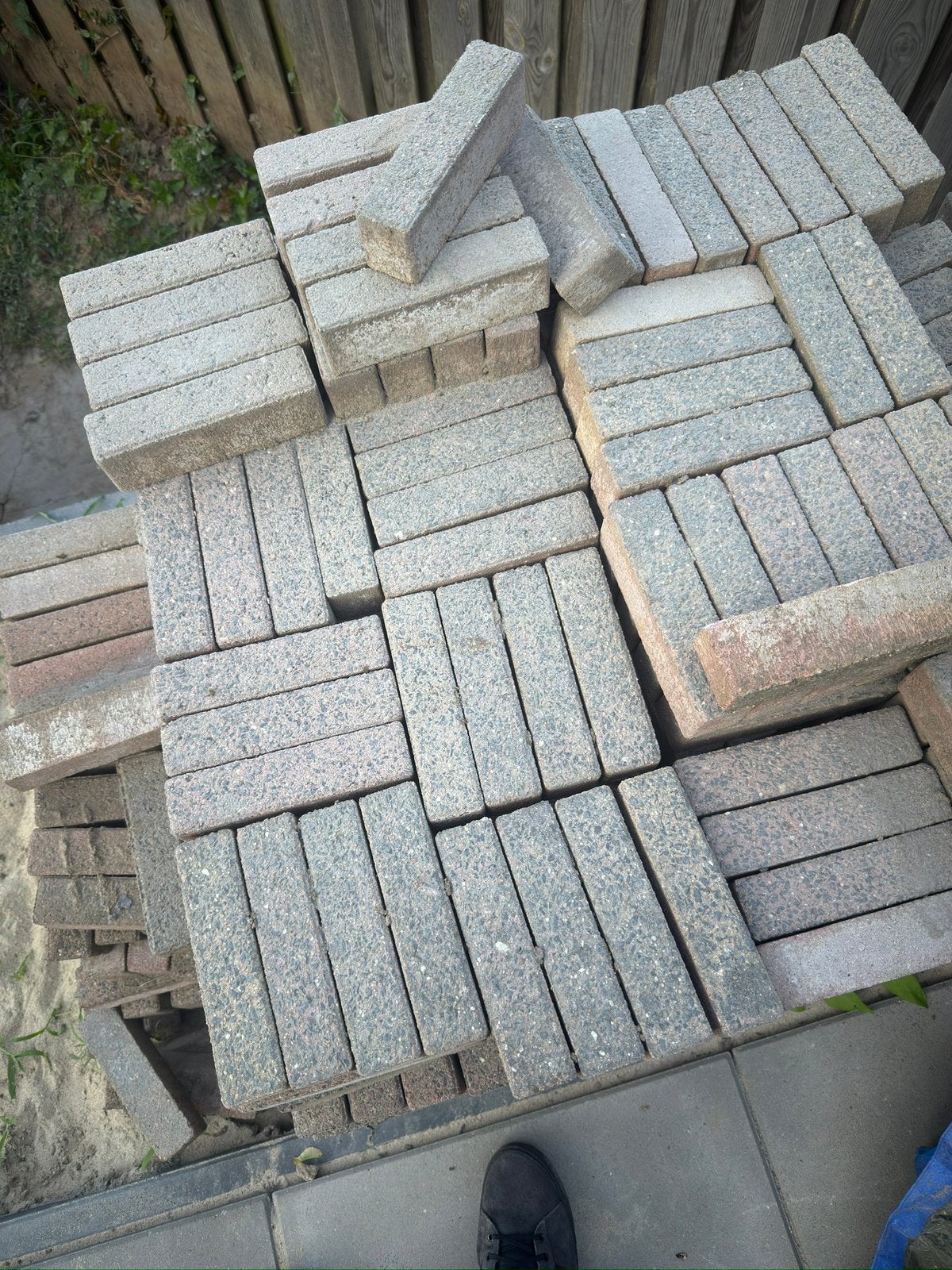 Tuintegels klinkers 20x5x6 ca 3.5m2, Tuin en Terras, Ophalen, Klinkers, Zo goed als nieuw, 10 m² of meer