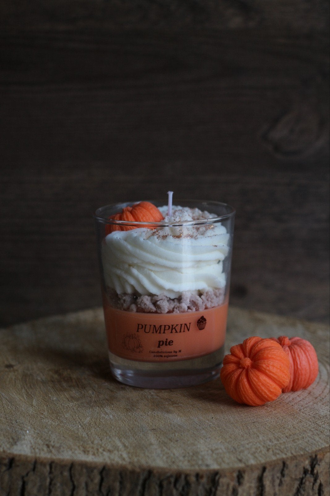 Oranje pumpkin pie herfst kaars. Nieuw!, Ophalen of Verzenden, Nieuw, Oranje, Kaars