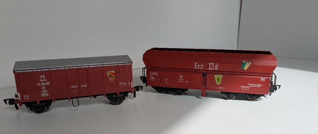 Fleischmann ho. Wagons FL 1069.04 + FS 1479, Gebruikt, Gelijkstroom, Fleischmann, Wagon