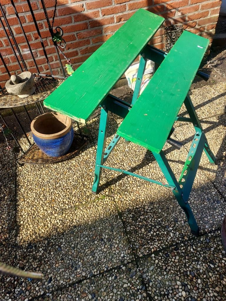 Inklapbare Werkbank / Schragen - Groen, Ophalen of Verzenden