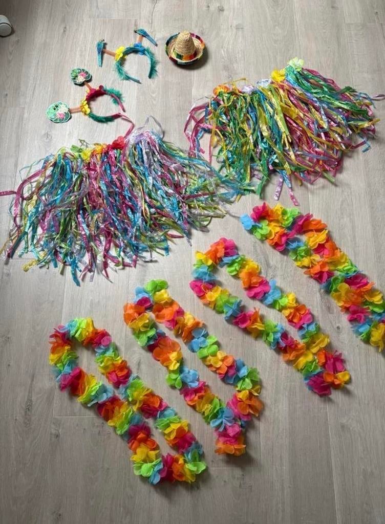 Hawaï Feest Accessoires Set - Zo goed als nieuw, Ophalen of Verzenden, Zo goed als nieuw, Overige thema's, Accessoires