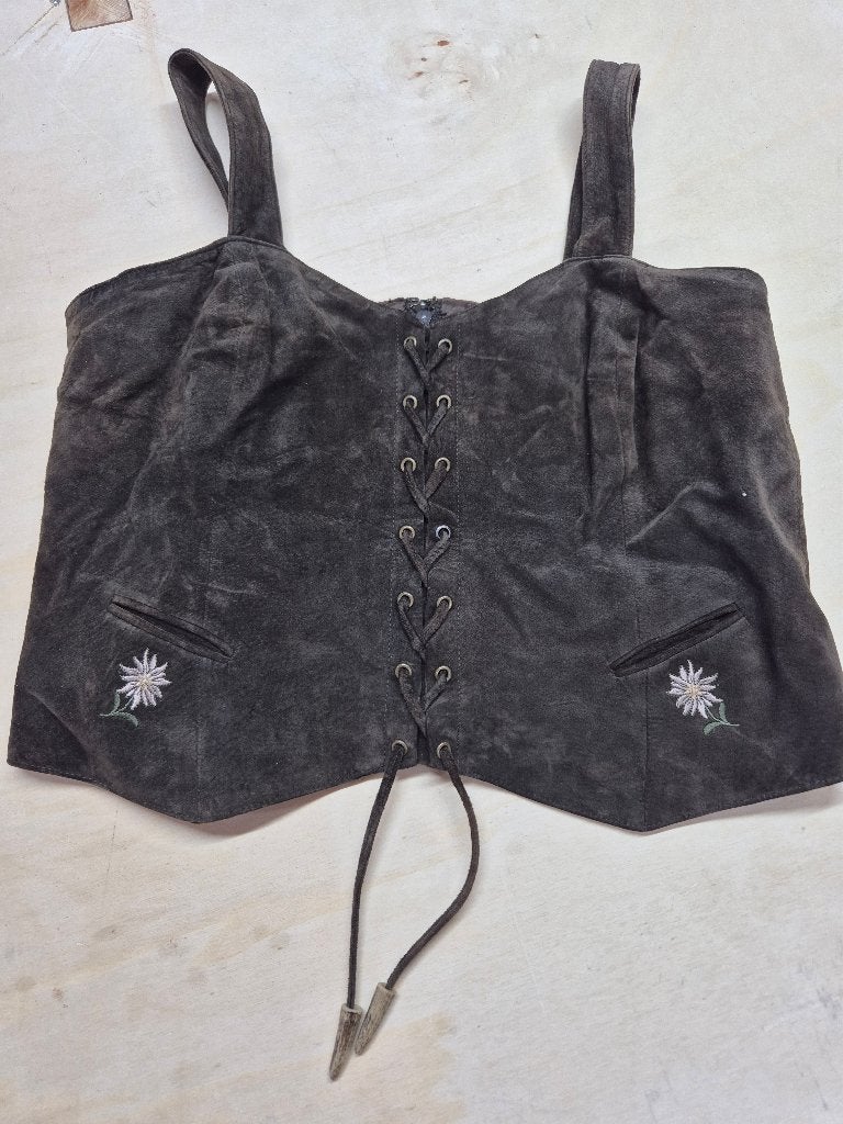Dirndl leren topje, maat 44 Oktoberfeest, Kleding | Dames, Maat 42/44 (L), Sixth Sense, Ophalen of Verzenden, Kleding