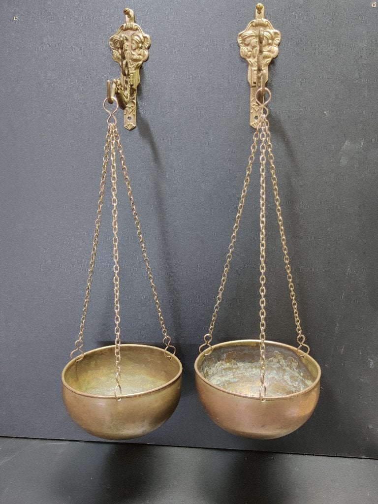 Set van twee vintage plantenhangers jaren 60, Antiek en Kunst, Ophalen of Verzenden