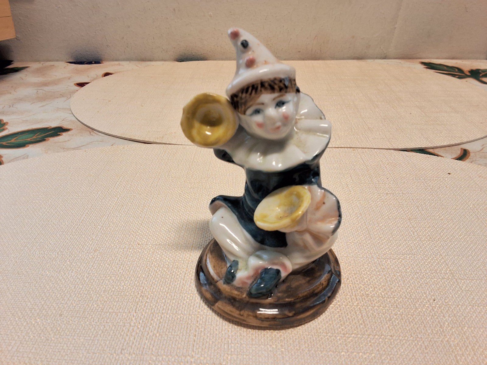 Antieke Porseleinen Clown Figuur - 10,5 cm - Topstaat, Ophalen of Verzenden