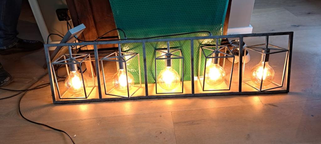Industriele hanglamp, Ophalen of Verzenden, Zo goed als nieuw, Minder dan 50 cm