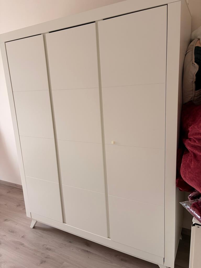 Bopita Anne Kledingkast Wit - 3-deurs met planken en hang, Huis en Inrichting, Kasten | Kledingkasten, Ophalen, 100 tot 150 cm