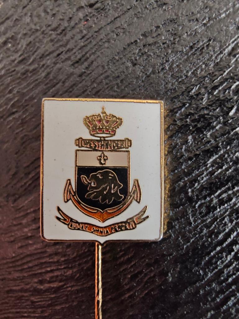 Speld F913 BNS Westhinder Fregat Belgische Marine, Ophalen of Verzenden, Marine, Embleem of Badge