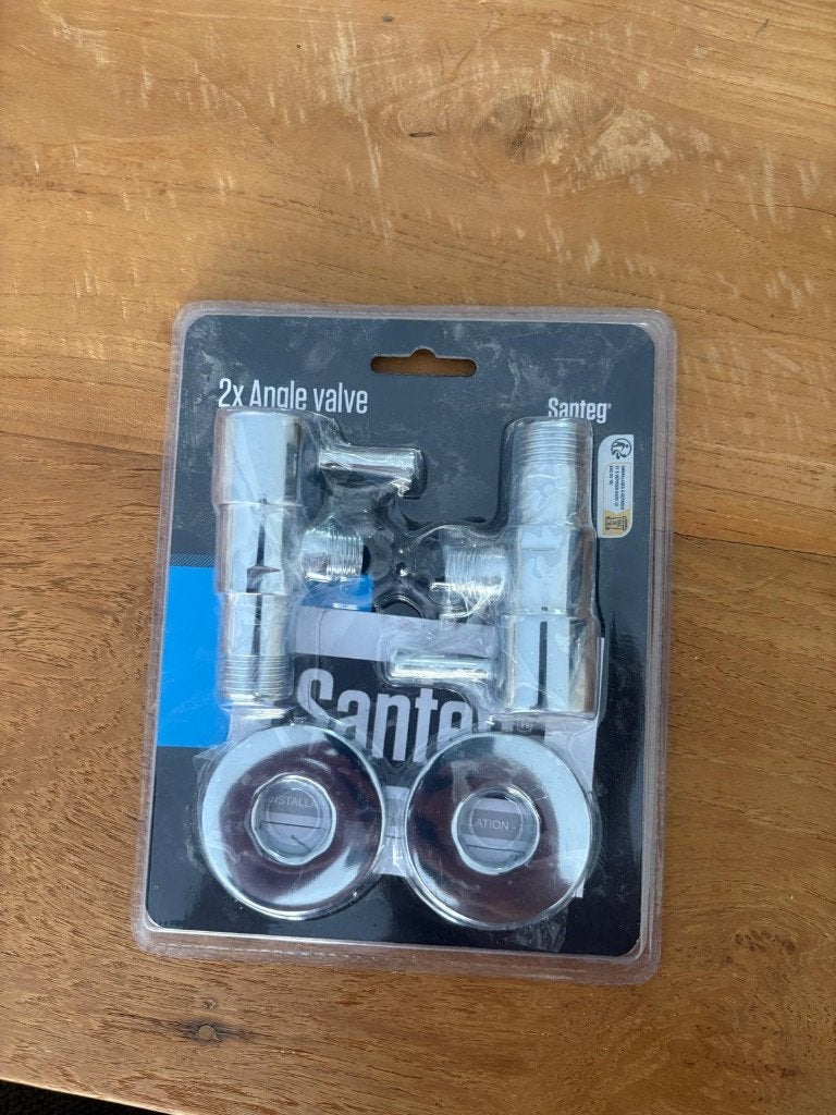 Santeg set met 2 hoekstopkranen  - Nieuw in verpakking, Doe-het-zelf en Verbouw, Sanitair, Verzenden, Nieuw, Douche