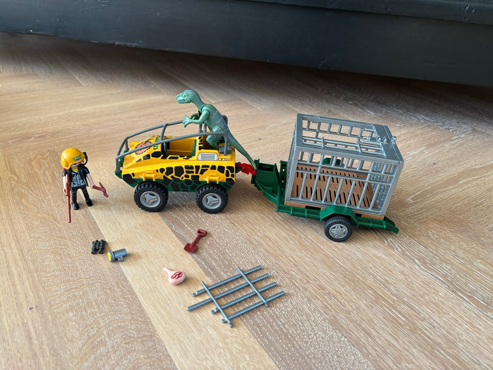 Playmobil Amfibievoertuig met Deinonychus - 4175, Gebruikt, Losse onderdelen, Voertuig, Ophalen of Verzenden