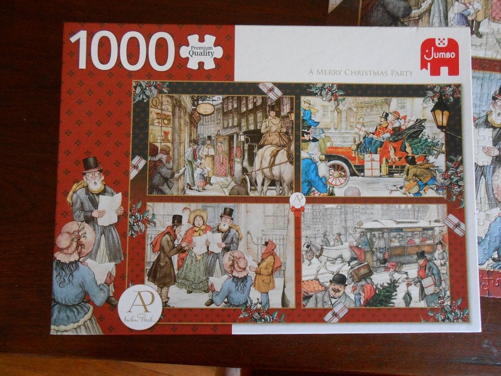 legpuzzel Jumbo a merry Christmas party compleet en netjes, Hobby en Vrije tijd, Denksport en Puzzels, Ophalen of Verzenden, 500 t/m 1500 stukjes