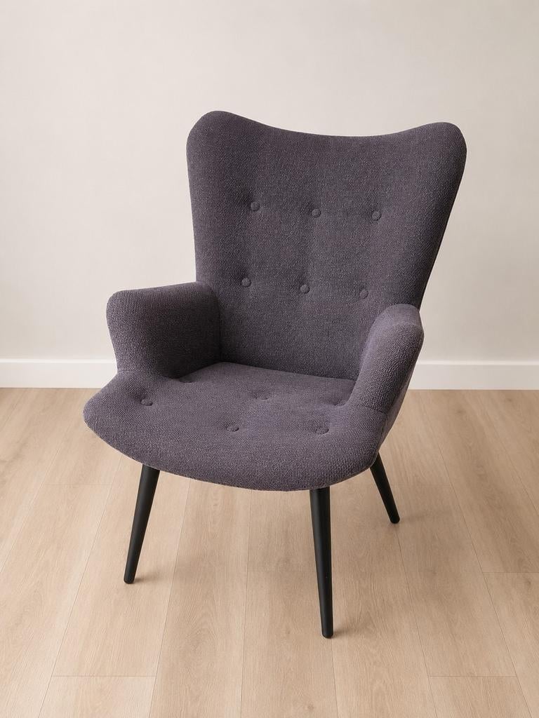 Fauteuil Arne Leenbakker antraciet, Ophalen, Zo goed als nieuw, Eén, Stof