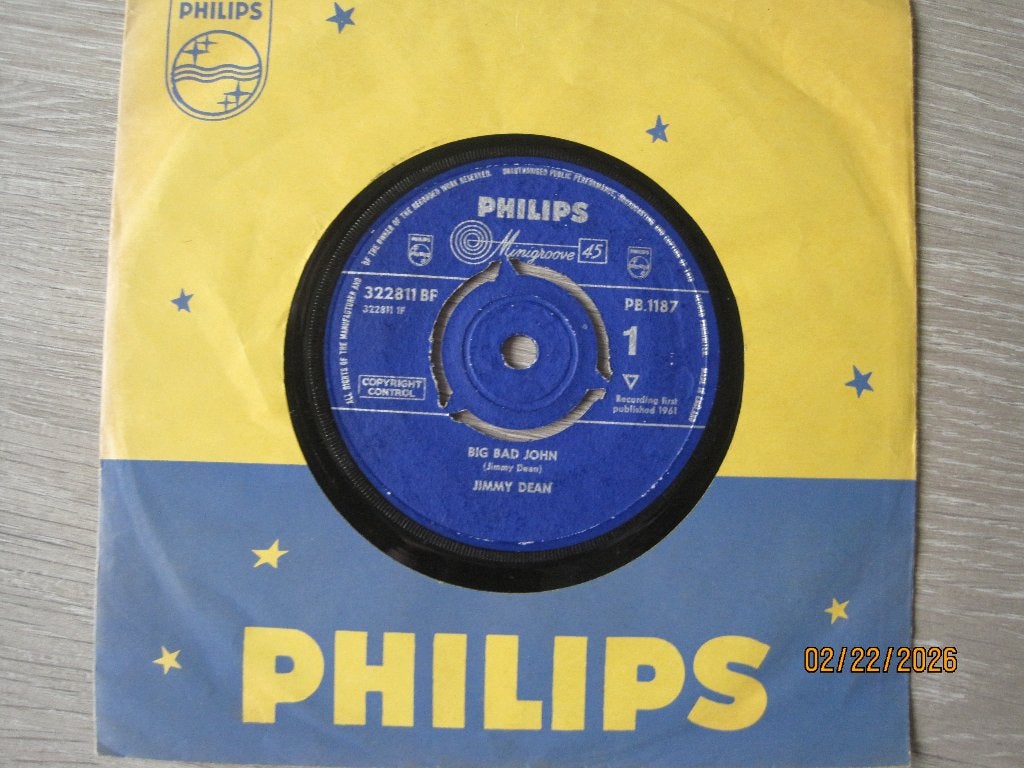 Jimmy Dean   -   Big bad john, Originele persing, 7 inch, Ophalen of Verzenden, Zo goed als nieuw