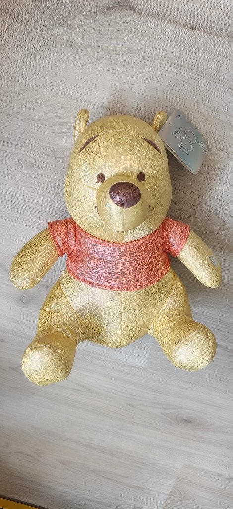Disney 100 Winnie de Poeh glitter knuffel nieuw met kaartje, Disney, Disney, Beer, Nieuw