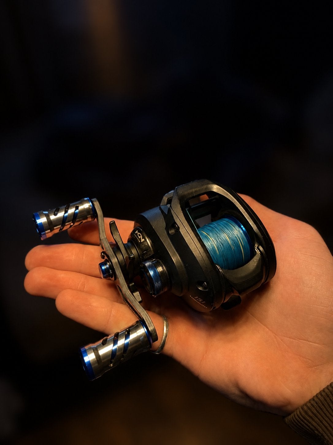 Shimano SLX DC 151 Doviello Custom Slinger, Ophalen of Verzenden, Zo goed als nieuw, Molen