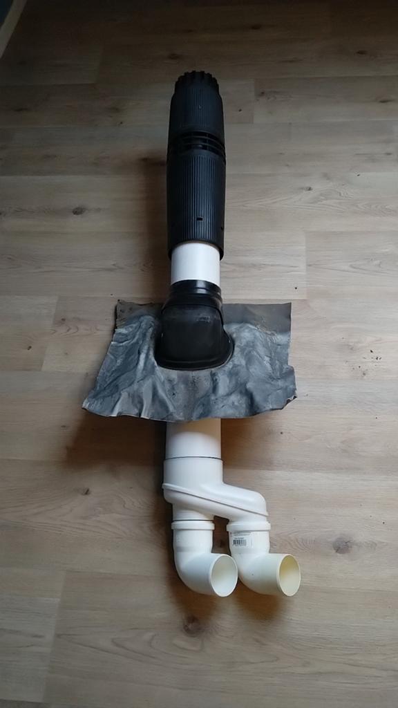 Rookgasafvoer dakdoorvoer merk ubbink, Doe-het-zelf en Verbouw, Buizen en Afvoer, Ophalen, Overige materialen, Gebruikt, Overige typen