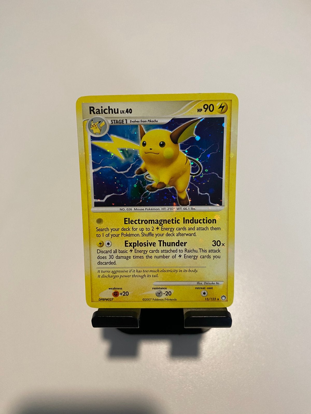 Raichu Holo + Fart Swirl NM, Ophalen of Verzenden, Zo goed als nieuw