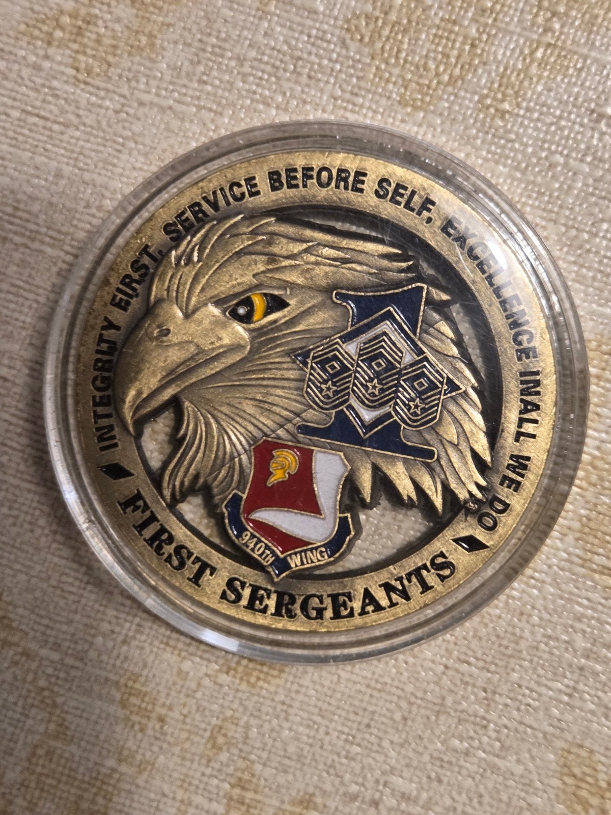 940th Wing First Sergeants Challenge Coin, Ophalen of Verzenden