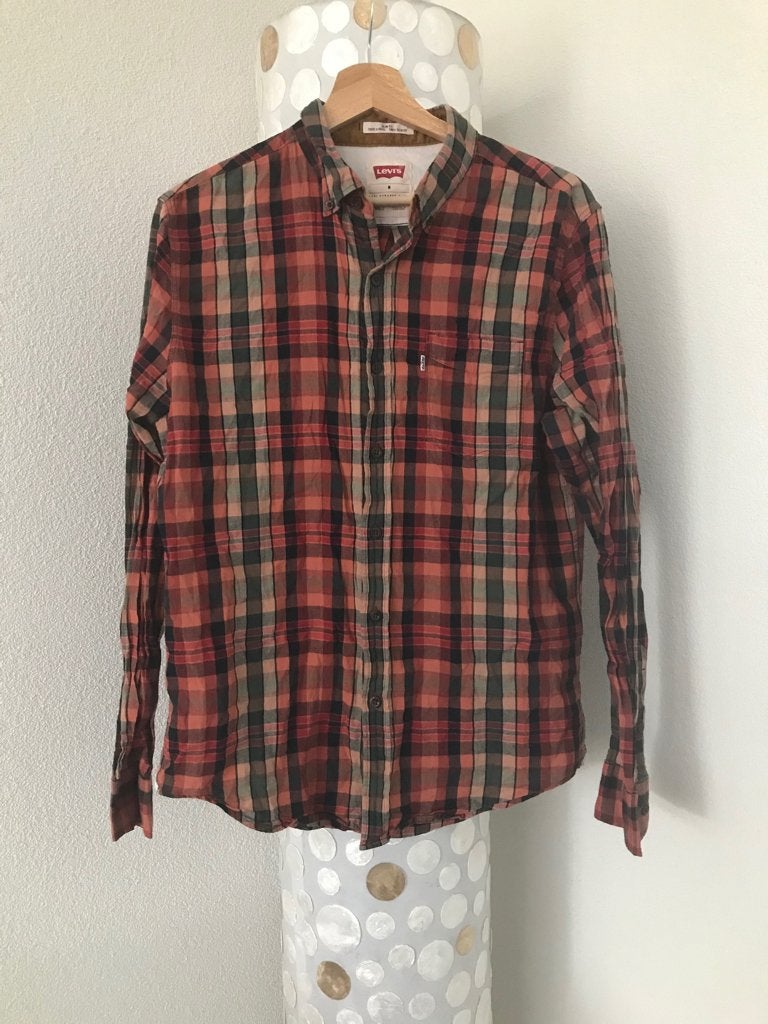 Levi dames ruime houthakkers blouse oversized m, Kleding | Dames, Blouses en Tunieken, Maat 38/40 (M), Overige kleuren, Zo goed als nieuw