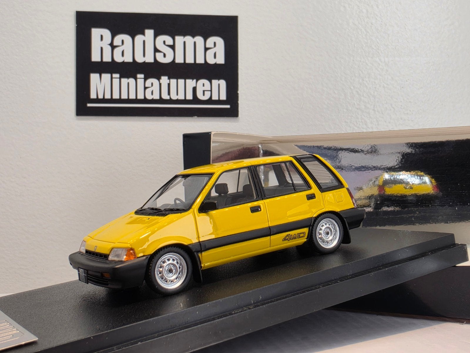 Honda civic Shuttle - Yellow - 1:43 Mark43, Overige merken, Auto, Nieuw, Ophalen of Verzenden