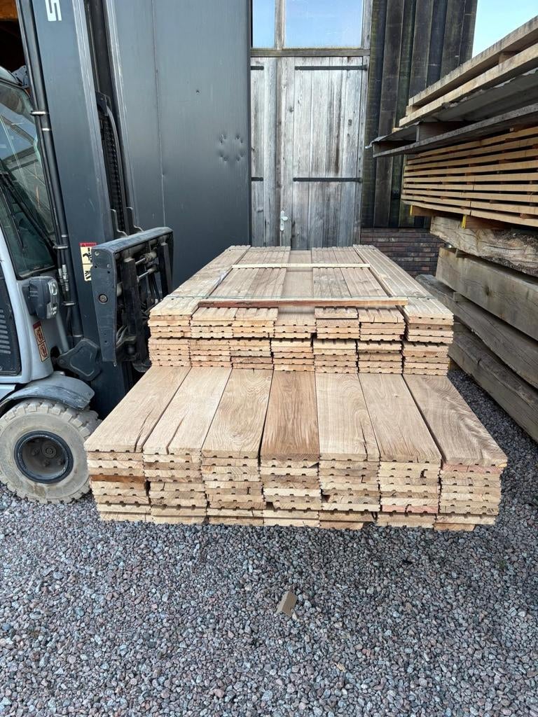 Massieve eiken vloerdelen - kopmaat 20 x 150 mm, Doe-het-zelf en Verbouw, Vloerdelen en Plavuizen, Ophalen, Nieuw, Vloerdelen of -planken