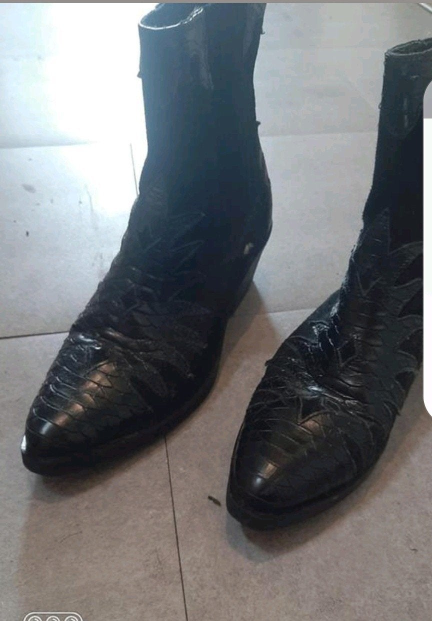Mooie zwarte suède cowboylaarzen dames maat 37, Ophalen of Verzenden