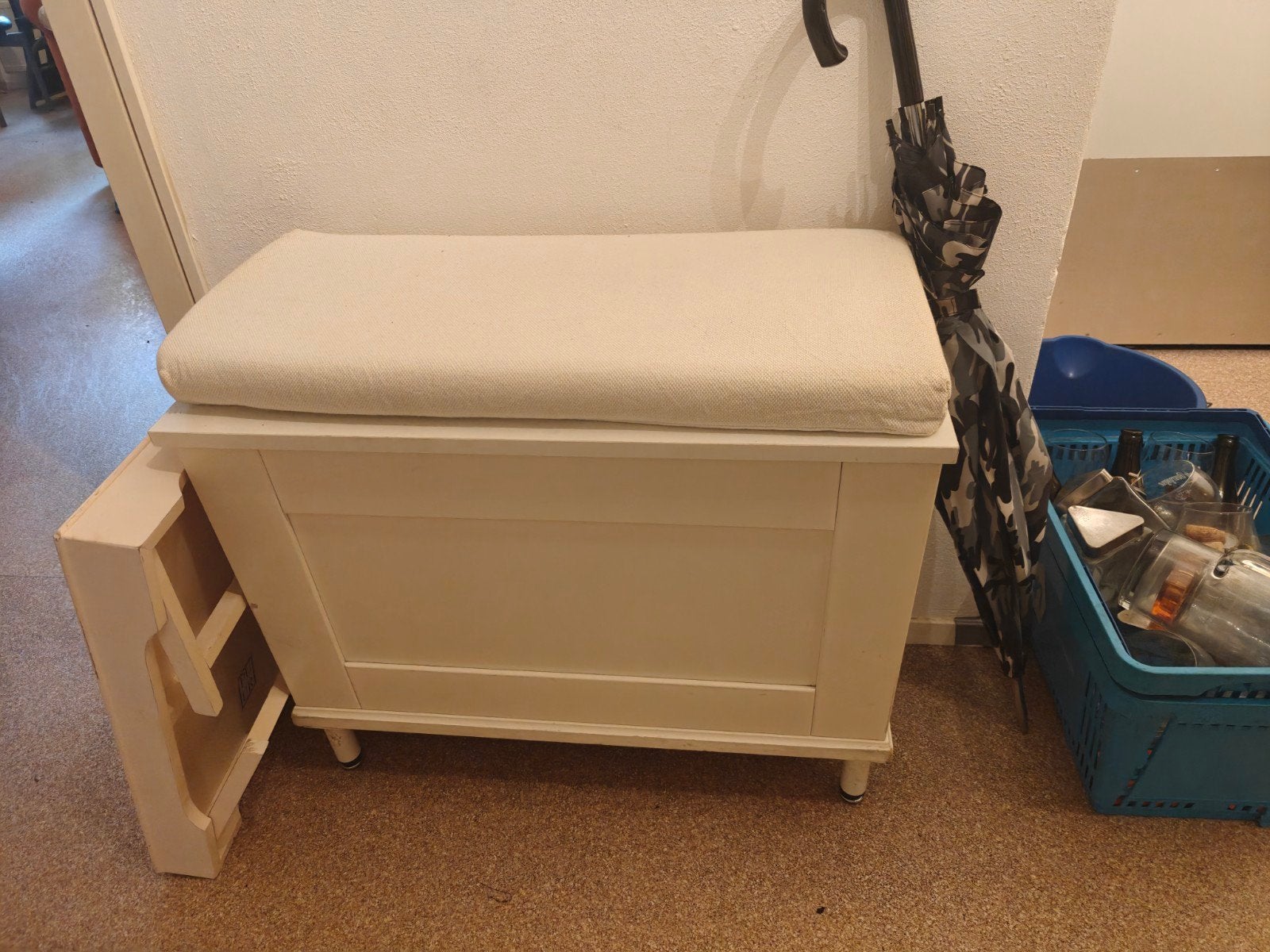 Witte kist met zitkussen en opbergruimte MOET SNEL WEG, Huis en Inrichting, Woonaccessoires | Kisten, Ophalen, 50 tot 100 cm, 50 tot 75 cm