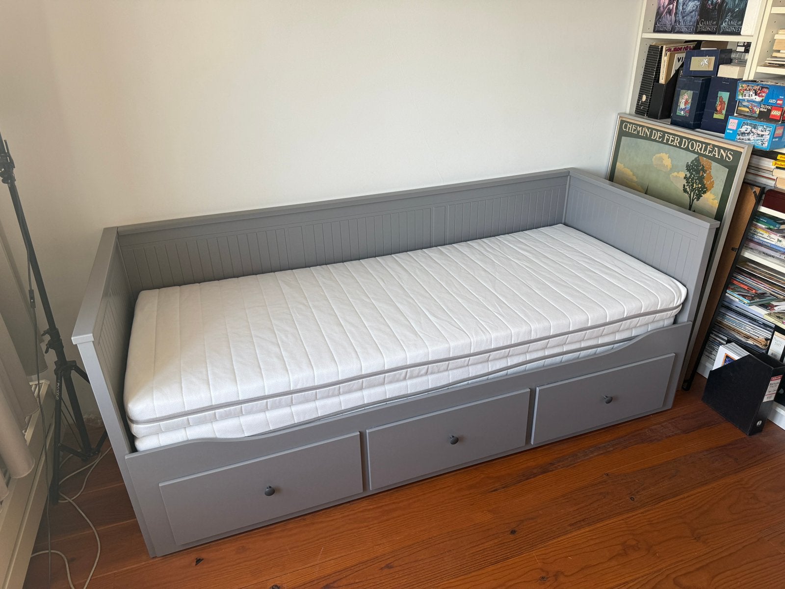 IKEA Hemnes Bedbank 2 Matrassen easy ophalen Pgarage, Ophalen, Tweepersoons, 80 cm, 200 cm