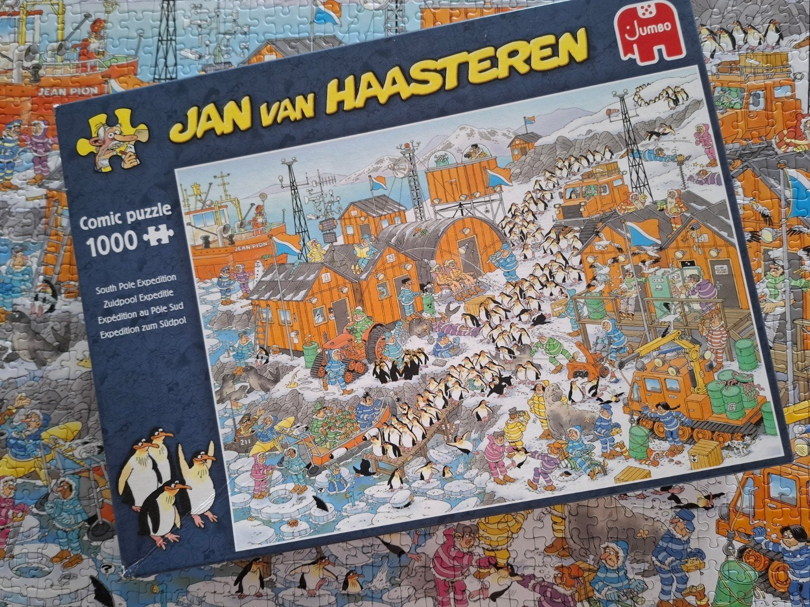 Puzzel Jan van Haasteren Zuidpool Expeditie 1000 stukjes, Ophalen of Verzenden, 500 t/m 1500 stukjes, Gebruikt, Legpuzzel