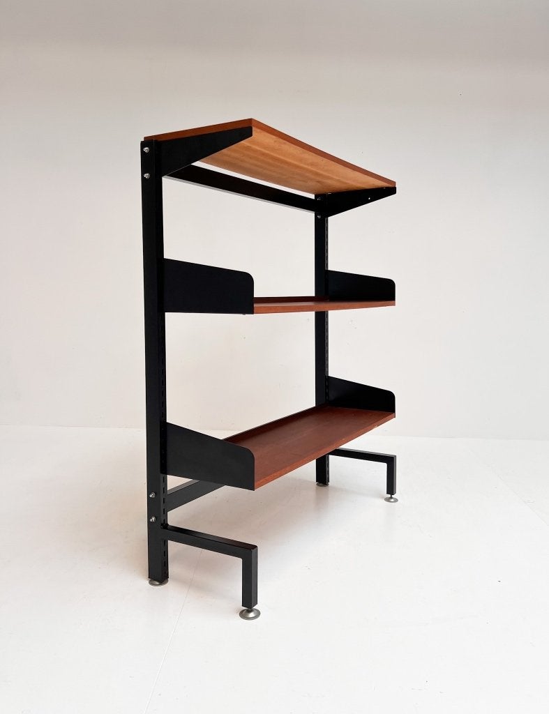 Vrijstaande en verstelbare vintage wandunit, 1960's, Met plank(en), Gebruikt, 100 tot 150 cm, Ophalen of Verzenden