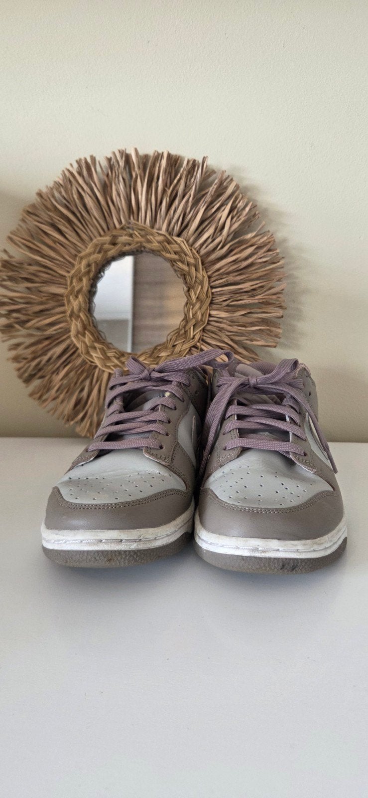 Nike Dunk Low Sneakers - Grijs, Beige, Nike, Ophalen of Verzenden, Sneakers of Gympen