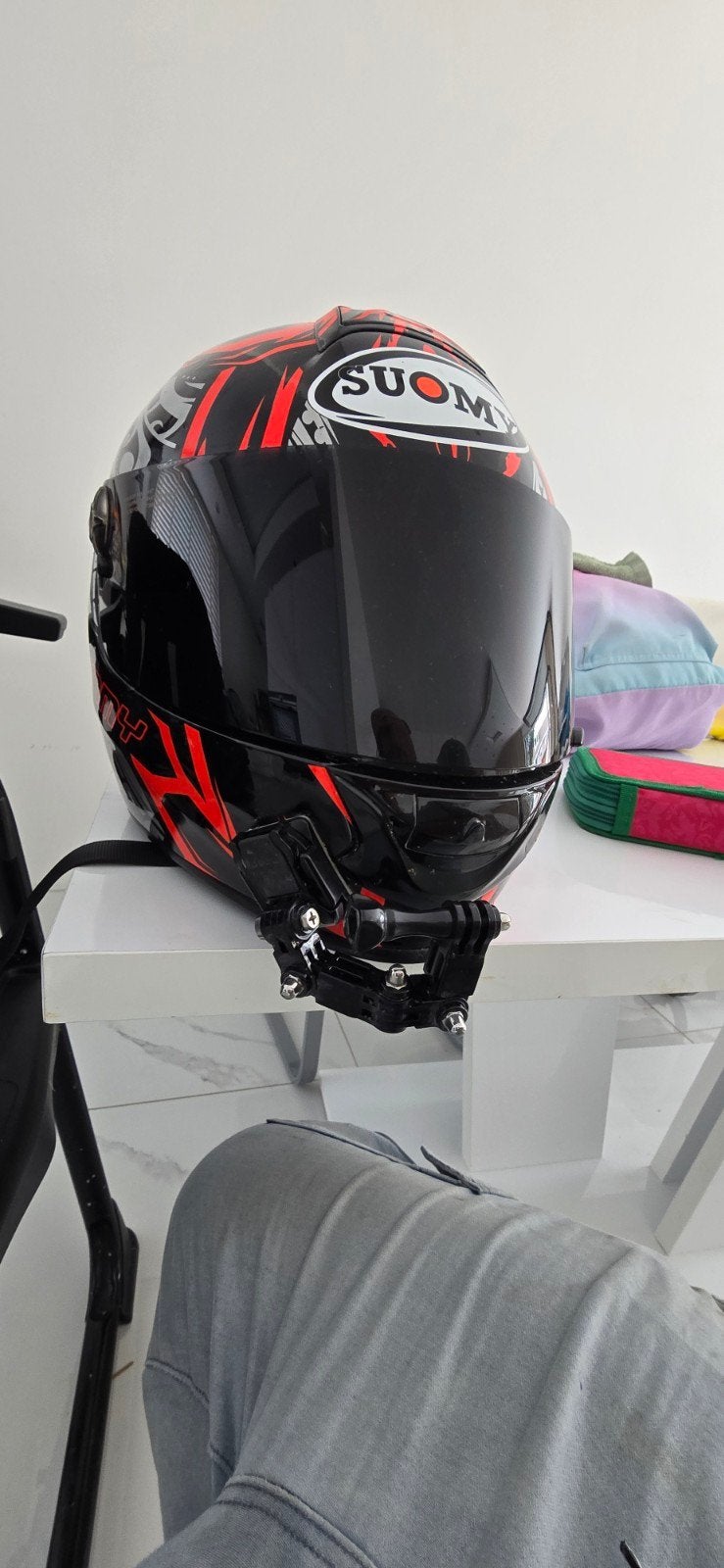Suomy helm met GoPro mount - Maat XL, Motoren, Ophalen