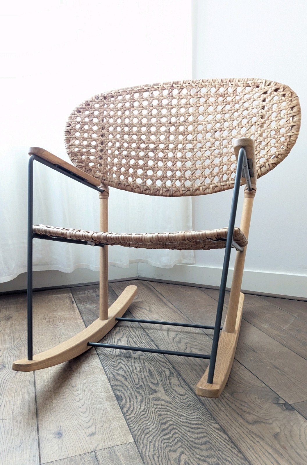 IKEA Grönadal rocking chair in rattan - great condition, Ophalen, Bruin, Riet of Rotan, Zo goed als nieuw