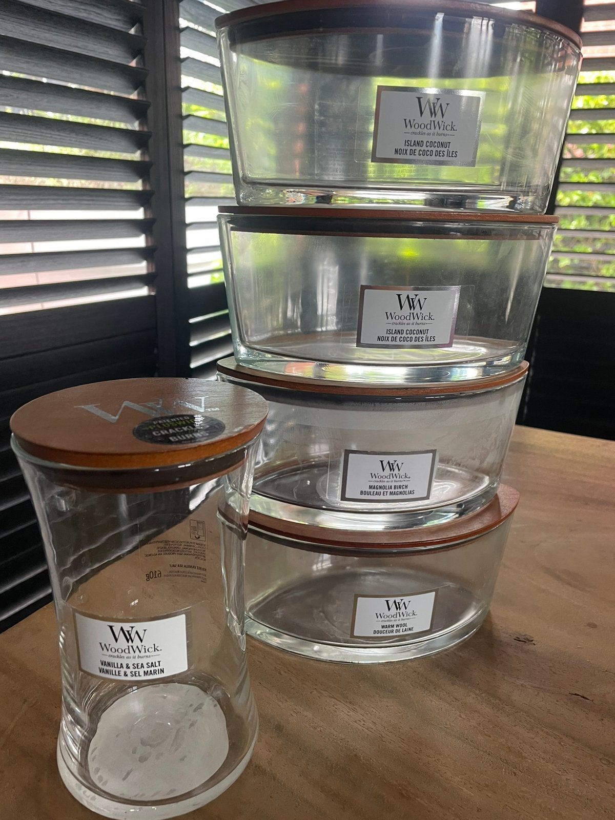 Woodwick leeg, Ophalen of Verzenden, Zo goed als nieuw, Overige materialen