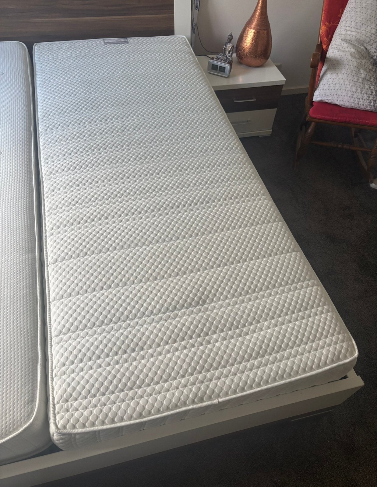MATRAS 210-90 - STEVIG - TESTEXEMPLAAR/weinig beslapen, Ophalen, 90 cm, Eenpersoons, 210 cm