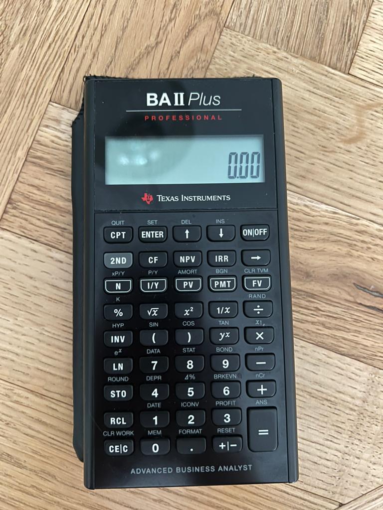 BA II Plus Professional Texas Instruments calculator, Ophalen of Verzenden, Zo goed als nieuw