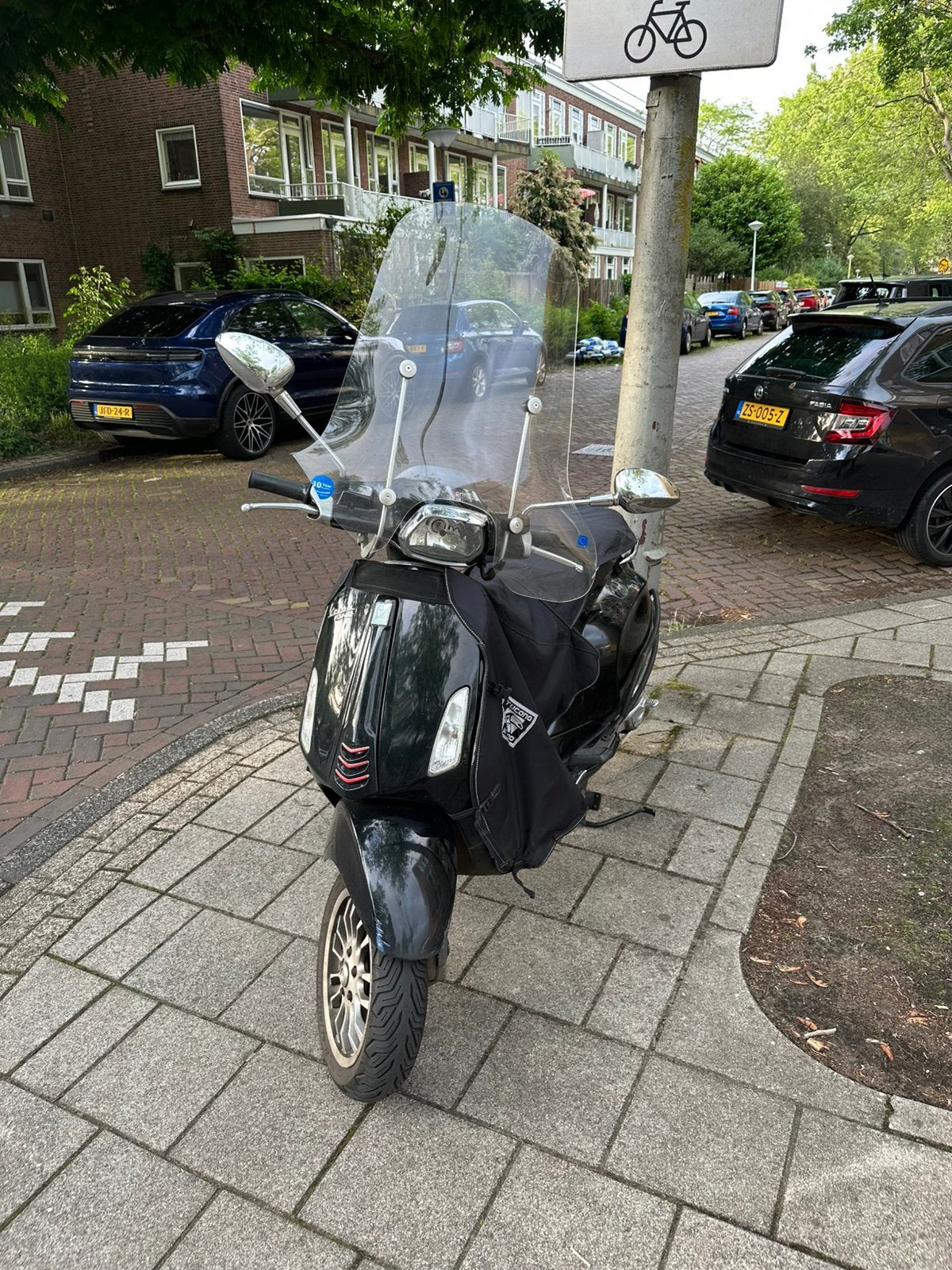 Vespa Sprint Brom 4T Zwart - 33.000+ km, Ophalen, Gebruikt, Maximaal 45 km/u, Vespa S