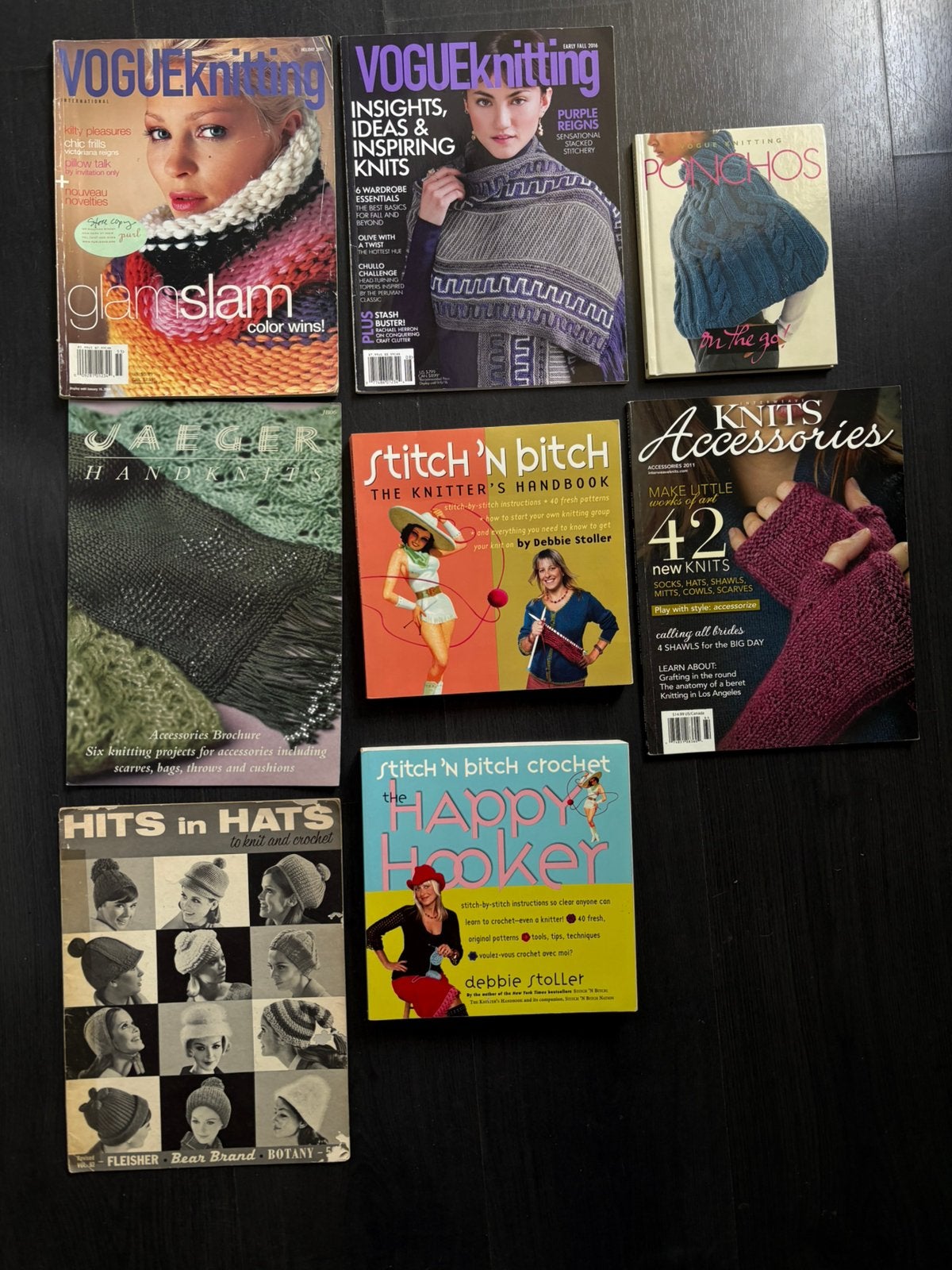 8 Engelse breiboeken Vogue, Jaeger & Stitch ‘n bitch, Hobby en Vrije tijd, Breien en Haken, Ophalen of Verzenden, Zo goed als nieuw