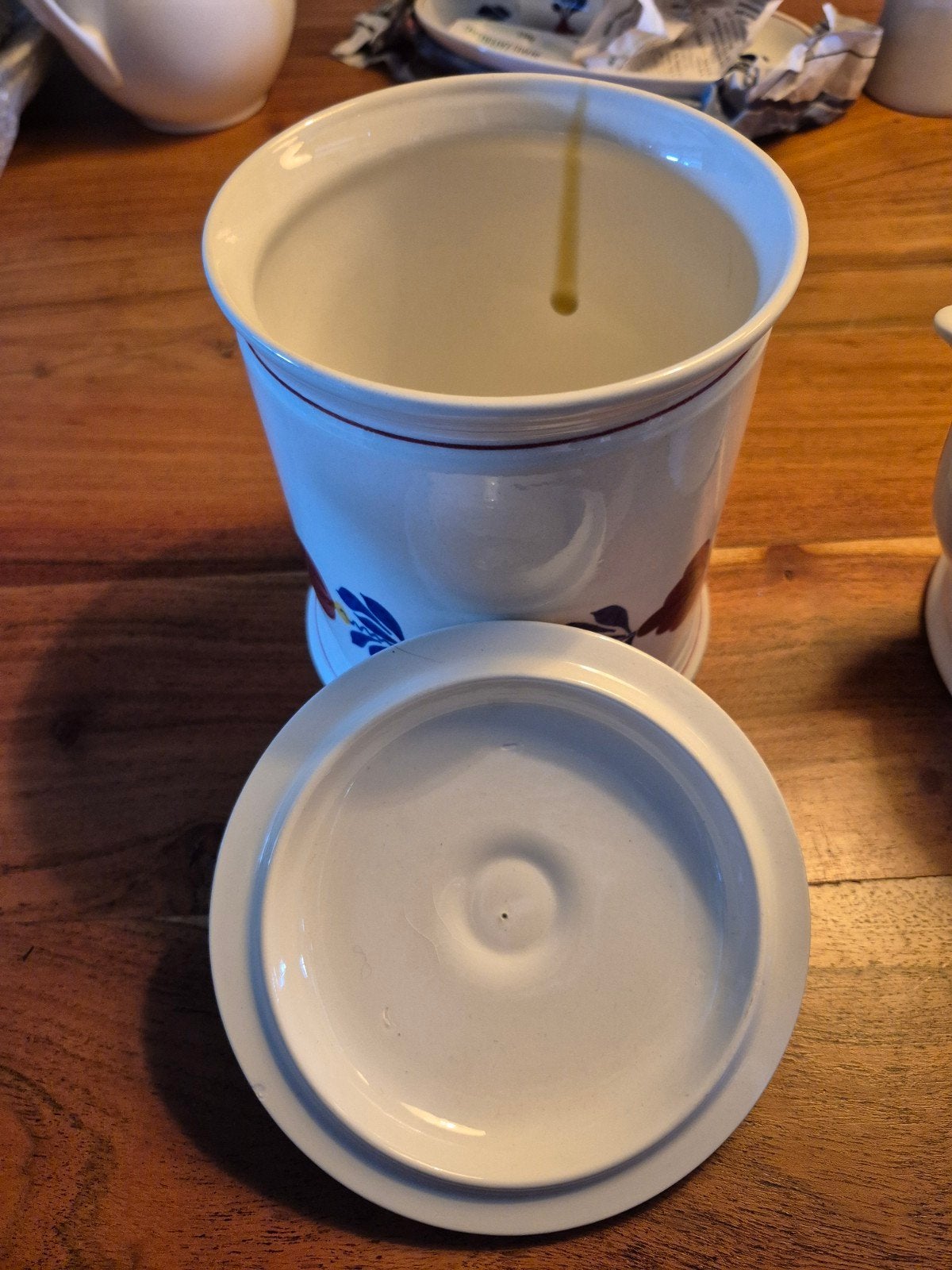 Boerenbont voorraadpot met deksel, Antiek en Kunst, Ophalen of Verzenden