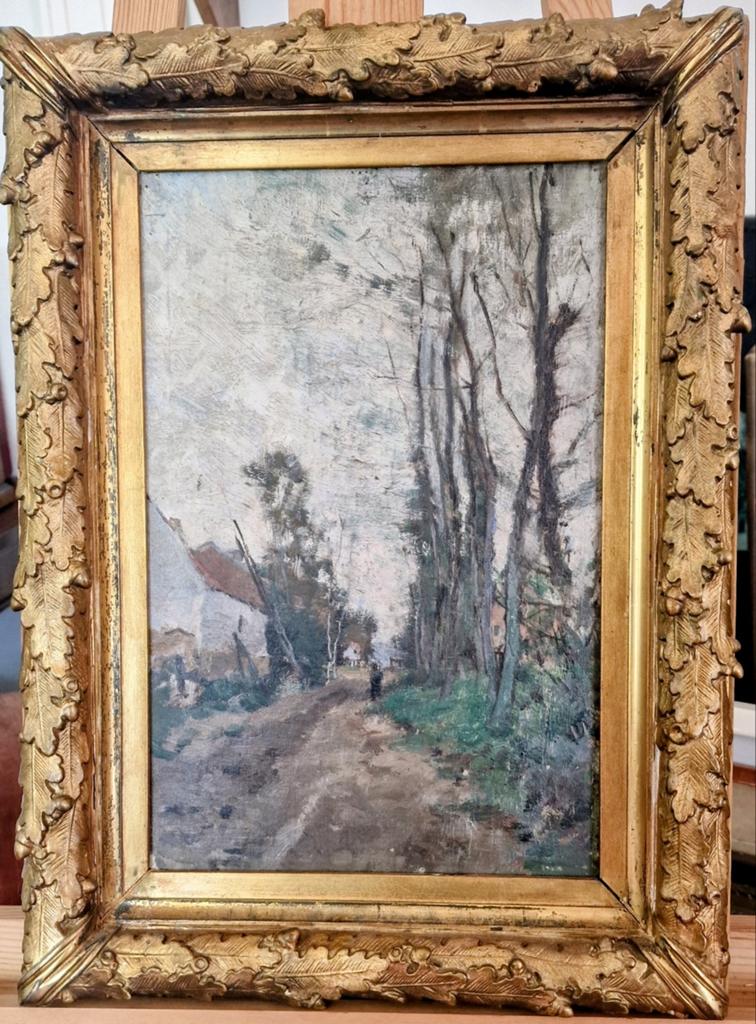 Frans Impressionistisch Landschap op Paneel, ca. 1915, Ophalen of Verzenden