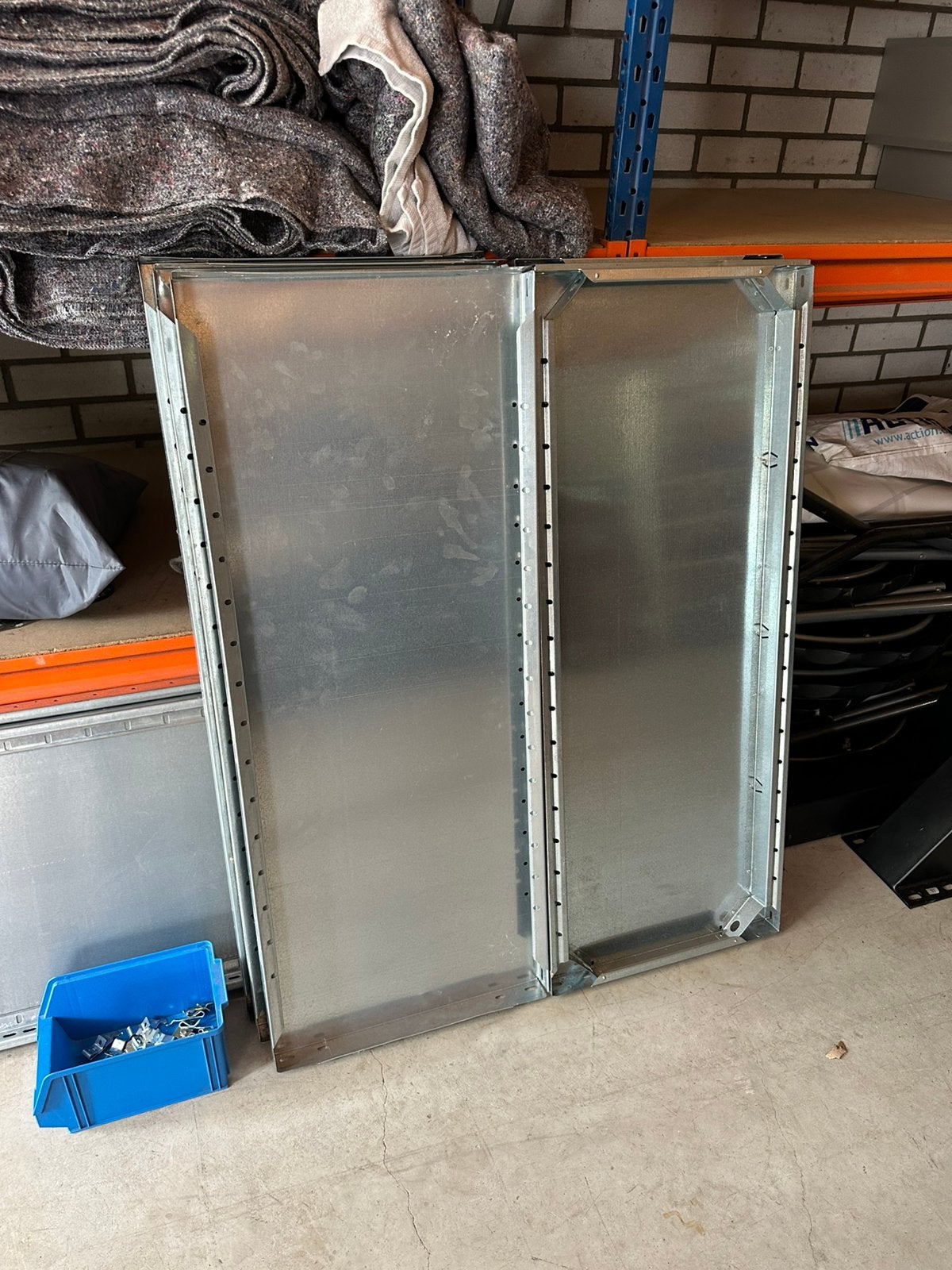 Zware Stelling gegalvaniseerd 2,5 mtr. hoog, 6 leggers €150., Ophalen, Gebruikt