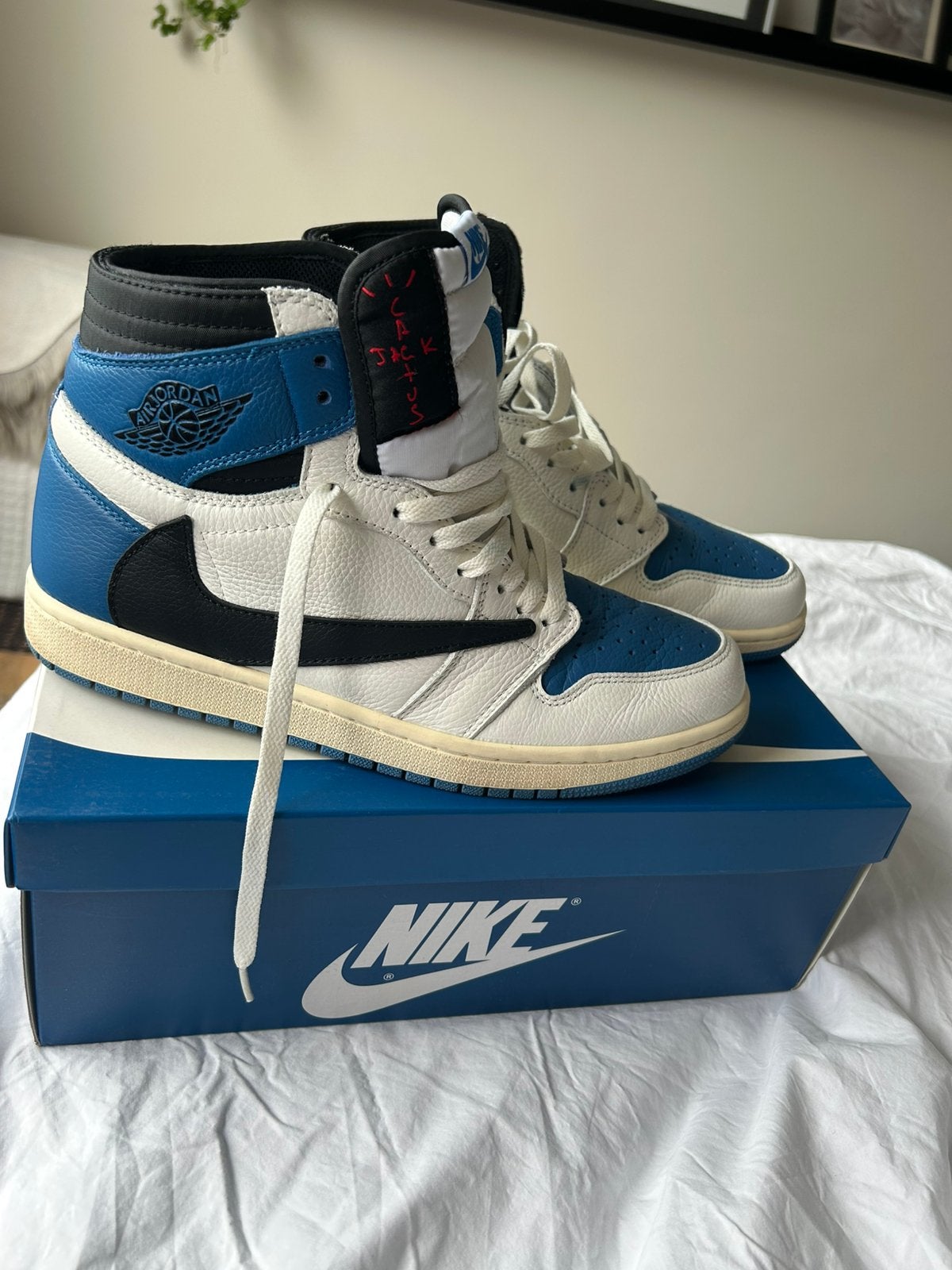 Air jordan 1 high travis scott x fragment. Maat 44,5, Ophalen of Verzenden, Nieuw